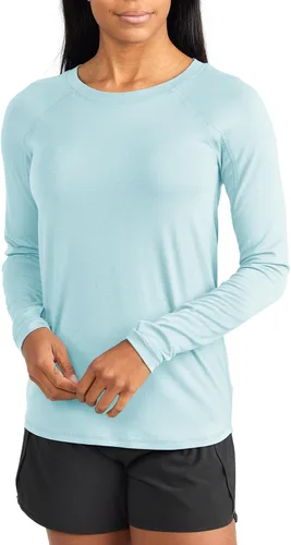 Miniatura 14 de Free Fly Camiseta de manga larga para mujer, protección solar UPF 50+, transpirable, ultrasuave, para mujer