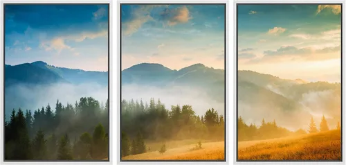 Miniatura 55 de wall26 Lienzo enmarcado para pared, juego de arte de noche estrellada sobre montañas, cielo nocturno tranquilo, naturaleza, desierto, fotografía