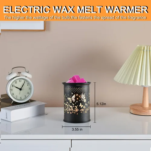 Miniatura 5 de kobodon Calentador de cera de metal, calentador de cera derretida, quemador de cera para velas, calentador de cera eléctrica para derretir velas