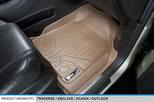 Miniatura 3 de SMARTLINER Juego de revestimientos de 2 filas y carga detrás de la segunda fila, color tostado, compatible con Buick Enclave 2009-2017/Chevrolet