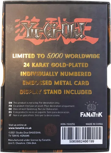 Miniatura 6 de Yu-Gi-Oh! Black Luster Soldier - Tarjeta metálica chapada en oro de 24 quilates