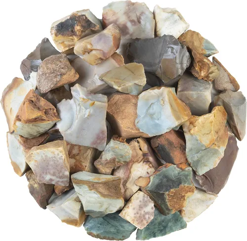 Miniatura 33 de Crocon Piedra Natural Áspera de Jade Verde de 2 Libras a Granel, Piedra Preciosa Cruda Natural para Tamboreado, Cabujones, Pulido, Minería