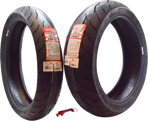 Miniatura 17 de Kenda KM1 (KM001) 120/70ZR17 Neumático delantero para motocicleta Sport Touring 58W - Neumático radial con estabilidad a alta velocidad y excelente