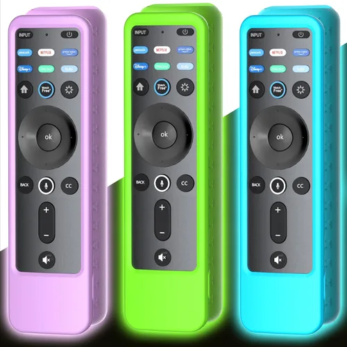Paquete de 3 fundas para control remoto de voz VIZIO, XRT260 para VIZIO Smart TV Control remoto 2021 2023/2021 Serie V que brilla en la oscuridad,