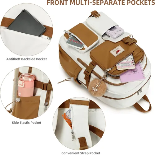 Miniatura 3 de Mochila para portátil de 15.6 pulgadas, mochila escolar para niños, mochilas universitarias, mochila de viaje, mochilas grandes para adolescentes