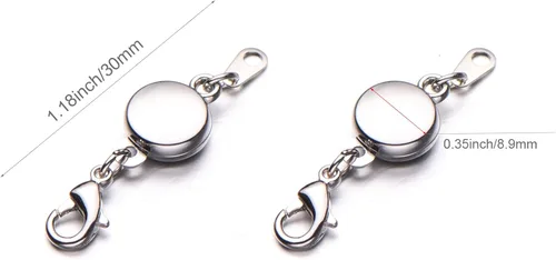 Miniatura 2 de Zpsolution Cierre Magnético de Bloqueo para Joyería, Cierres Magnéticos para Collares y Pulseras, Extensor de Cadena para Hacer Joyería Redondo 4pcs