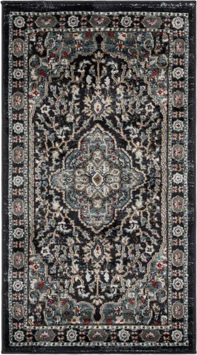 SAFAVIEH Alfombra de área de 2 x 3 pulgadas, colección Lyndhurst, color antracita y verde azulado, no desprende pelusa y fácil de limpiar, ideal