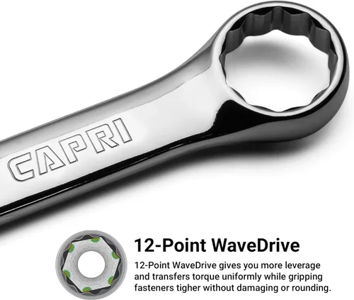 Miniatura 4 de Capri Tools 11 mm Llave combinada de 12 puntos, métrica, cromada (1-1311)