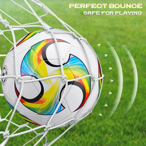 Miniatura 4 de Deekin Balón de fútbol a granel con aguja de bomba de tamaño 5/4/3 desinflado, pelota de fútbol oficial para interiores y exteriores, accesorios