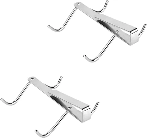 2 ganchos de cocina de acero inoxidable 304, ganchos debajo del estante para tazas, organizador de tazas para gabinete, adecuado para uso en