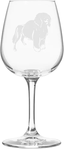 Miniatura 517 de Copa de vino de 12.75 onzas con diseño de perro grabado