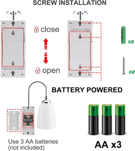 Miniatura 3 de HONWELL Lámpara de pared LED que funciona con pilas, apliques de pared para interiores, inalámbrico, multicolor, para iluminación de habitación