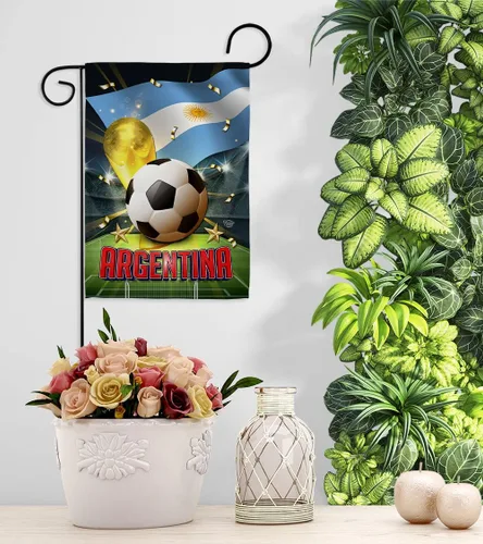 Miniatura 9 de Bandera del equipo de la Copa Mundial de la FIFA 2022 con bandera de Argentina para decoración del hogar al aire libre, arte de pared