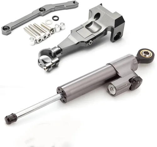 Miniatura 13 de Compatible con MT-09 FZ09 (no rastreador) 2013-2020, XSR 900 2015-2020, MT09 SP 2018-2019 CNC amortiguador de dirección de motocicleta estabilizador