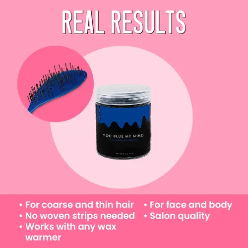 Miniatura 8 de Miss Cire Cuentas de cera dura azul, depilación sin dolor, no necesita tiras, bajo punto de fusión, consistencia similar al gel, para cara y cuerpo