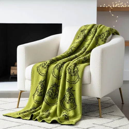 Miniatura 12 de Franco Collectibles Barbie - Ropa de cama para adultos, suave, acogedora, elegante, Dream Lux Intarsia, manta de punto, 50 x 60 pulgadas