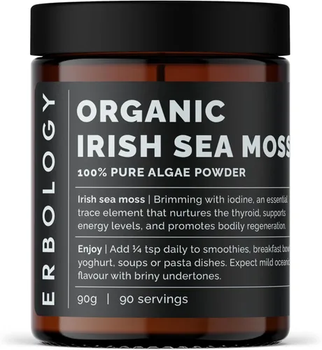 Miniatura 9 de Erbology Polvo de espirulina orgánica de 3.2 onzas, 45 porciones, de origen sostenible en Portugal, apoyo de energía e inmunidad, rico en clorofila