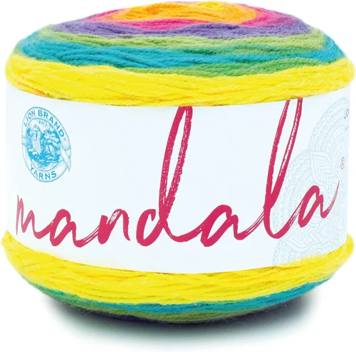 Miniatura 30 de Lion Brand Yarn Mandala - Hilo multicolor para ganchillo,tejido y manualidades, color Liger, 1770 pies, paquete de 1 unidad