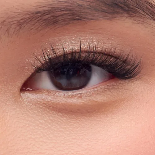Miniatura 4 de KISS imPRESS Falsies, pestañas autoadhesivas a presión, 12mm-14mm de volumen natural, pestañas a presión, negro, sin necesidad de pegamento, banda