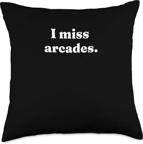 Miniatura 4 de I Miss Arcades Retro 80s and 90s Gaming Nostalgia Gamer Throw Pillow