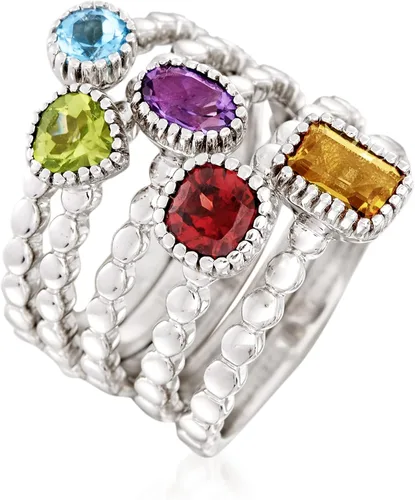 Miniatura 3 de Ross-Simons 2.50 ct. t.w. Multi-Gemstone Jewelry Set 5 Rings in Sterling Silver