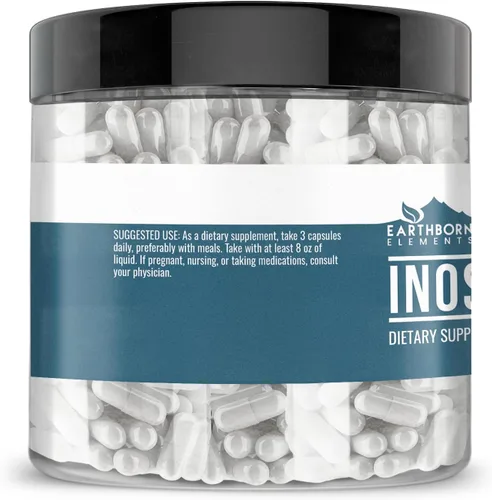 Miniatura 3 de Earthborn Elements Inositol 200 cápsulas, puro y sin diluir, sin aditivos