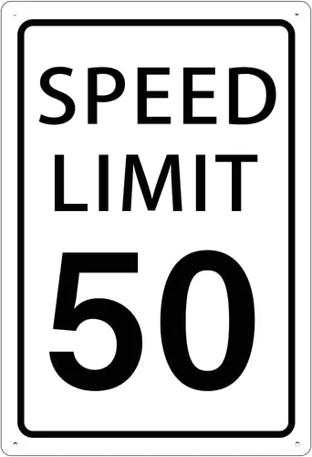 Miniatura 22 de KONEDMIX Señal de límite de velocidad de 25 mph, señal de tráfico lenta, carretera y calle, 25 señales de 8 x 12 pulgadas Límite de velocidad 25