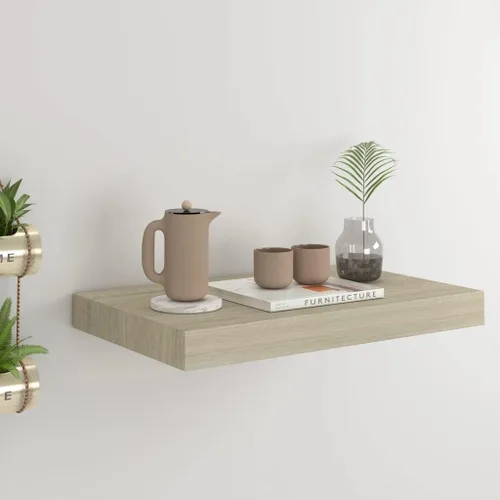 Miniatura 113 de Estantes flotantes de pared, juego de 4 estantes decorativos para montar en la pared, estante colgante con soportes invisibles para decoración