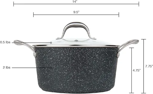 Miniatura 9 de MasterPan Sartén de aluminio fundido ultra antiadherente, 9.5 pulgadas, serie Granite