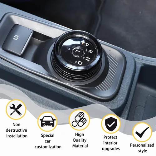 Miniatura 4 de CHEAYAR Botón de interruptor de cambio de marchas Anillo de tapa de guarnición Compatible con Ford Maverick 2022, Cubierta de pomo de cambio