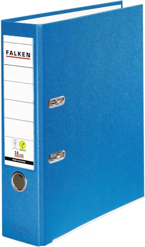 Miniatura 31 de Archivos de plástico originales Falken PP-Color. Fabricado en Alemania. Carpeta de anillos DIN A4 de 2.0 in de color pastel Aqua Carpeta de archivos