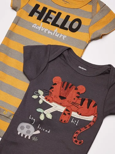 Miniatura 3 de Gerber Paquete de 5 mamelucos variados de manga corta para bebés niños