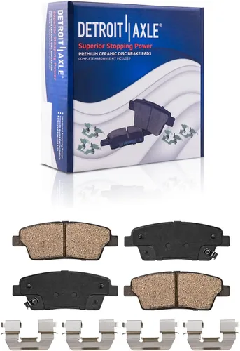 Miniatura 10 de Detroit Axle - Kit de freno trasero para Honda Civic CRX Prelude Acura Integra Rotores de freno perforados y ranurados Pastillas de freno