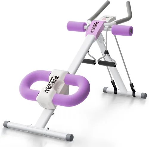 Miniatura 9 de Entrenadores abdominales - Máquina de entrenamiento abdominal ajustable, equipo de entrenamiento abdominal plegable con protección para las rodillas