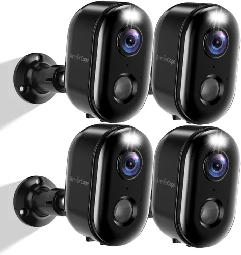 Miniatura 10 de Cámaras de seguridad inalámbricas para exteriores, cámaras WiFi 2K alimentadas por batería para seguridad del hogar, visión nocturna a color, 1