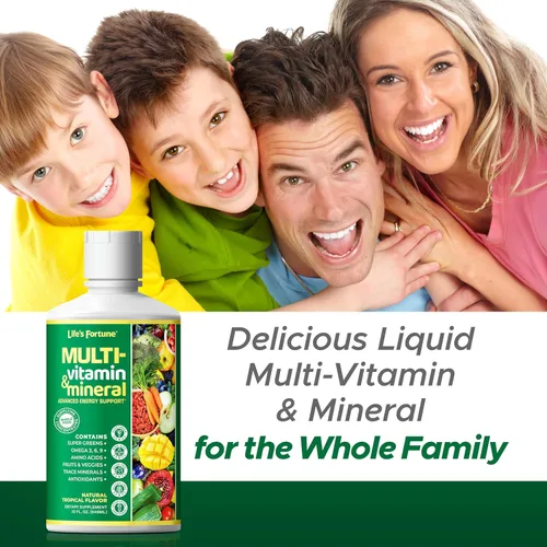 Miniatura 6 de Life's Fortune Multivitamínico líquido para adultos, hombres y mujeres, adolescentes, vitaminas diarias de alta absorción, minerales traza