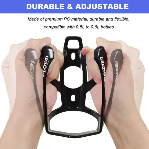 Miniatura 3 de Soporte para botella de agua para bicicleta, portabotellas de ciclismo, paquete de 2 unidades, ultraligero de plástico duradero, portavasos