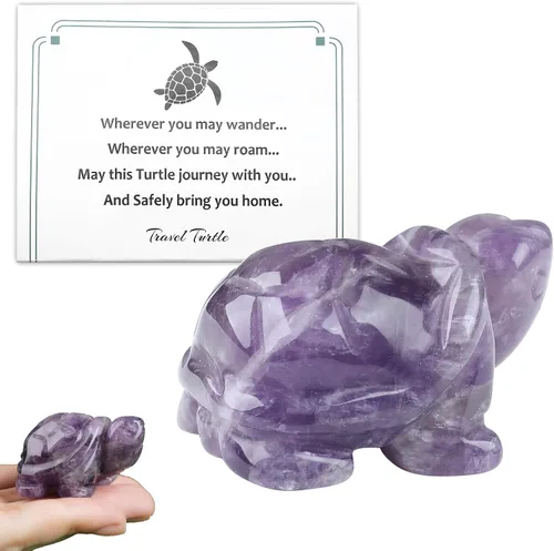 Miniatura 10 de Regalos de tortugas marinas de aventurinas azules para mujeres, estatua de tortuga, hecha a mano, cristal curativo natural, lindo océano azul