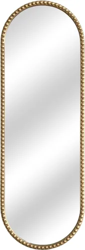 Miniatura 7 de Espejo de cuerpo entero ovalado dorado antiguo, espejo de pared de cuerpo completo, espejos barrocos con cuentas de metal dorado, espejo decorativo