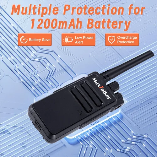 Miniatura 5 de MaxTalker Walkie Talkies MT-5X de largo alcance para adultos, radios FRS Walkie Talkie con auricular de conducto, Walkie Talkies batería de carga
