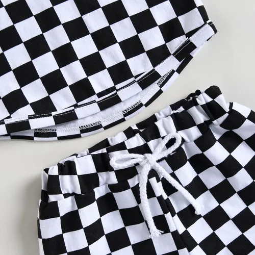 Miniatura 6 de AEEMCEM Conjunto de 2 camisetas sin mangas con capucha y pantalones cortos con cordón para bebé niño