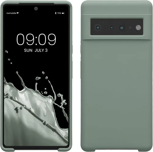 Miniatura 753 de kwmobile Funda Compatible con Google Pixel 6 Pro - Funda de teléfono de silicona TPU con acabado suave - Azul Arrecife
