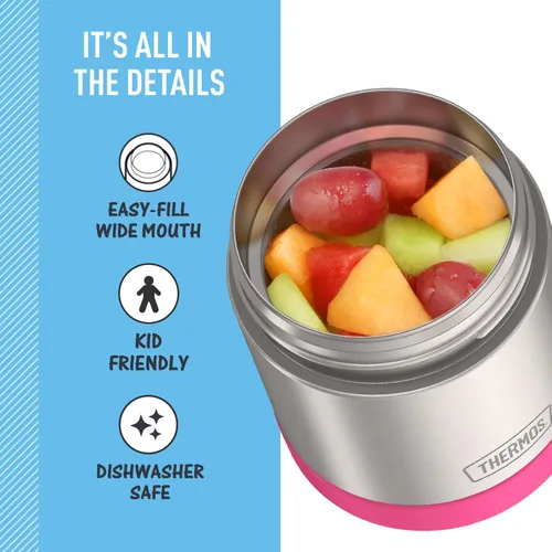 Miniatura 4 de THERMOS FUNTAINER Tarro de comida aislado, 10 onzas, tarro de comida apto para niños, rosa