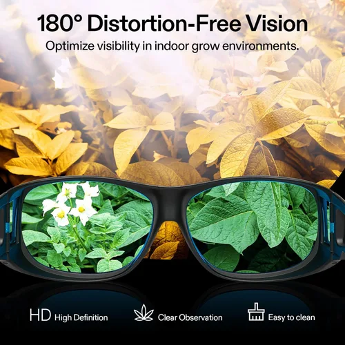 Miniatura 2 de VIVOSUN Gafas Protectoras de Hidropónicos Interior Anti UVA y UVB para Sala de Cultivo con Estuche para Gafas, Azul