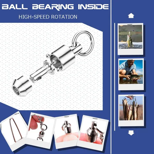 Miniatura 5 de AMYSPORTS Pesca de agua dulce Snap Giratorios de bolas de rodamiento de agua salada Rotación Broches Rotación Bola de agua dulce Giratorios Snap