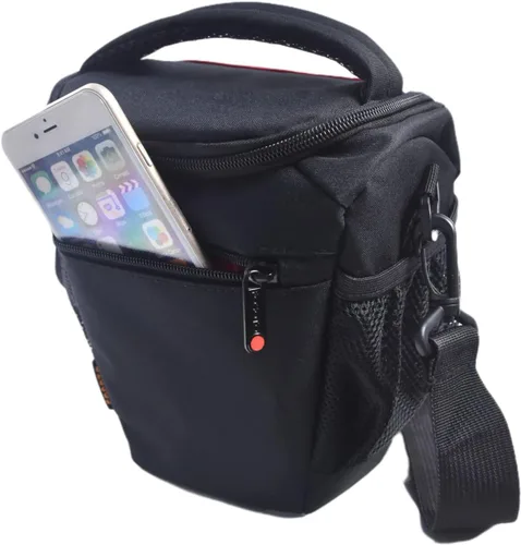 Miniatura 8 de FOSOTO DSLR SLR - Bolsa compacta para cámara compatible con Nikon D5100 D5300 D90 Canon T4 T5 600D 650D Panasonic Lumix FZ80 Sony Fujifilm