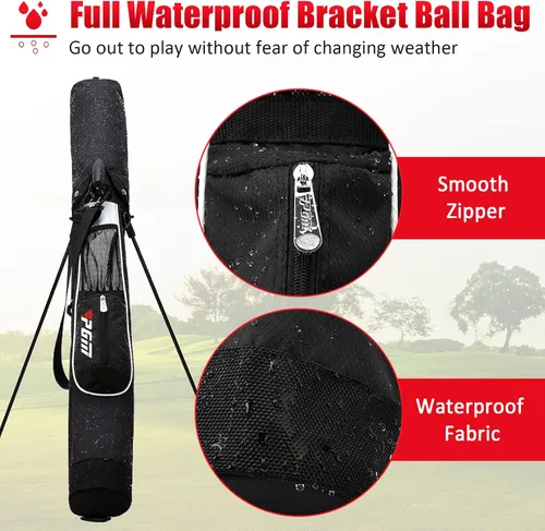 Miniatura 5 de PGM Sunday - Bolsa de golf con soporte y correa, bolsa de transporte ultraligera con capacidad para hasta 9 palos, bolsa de viaje impermeable