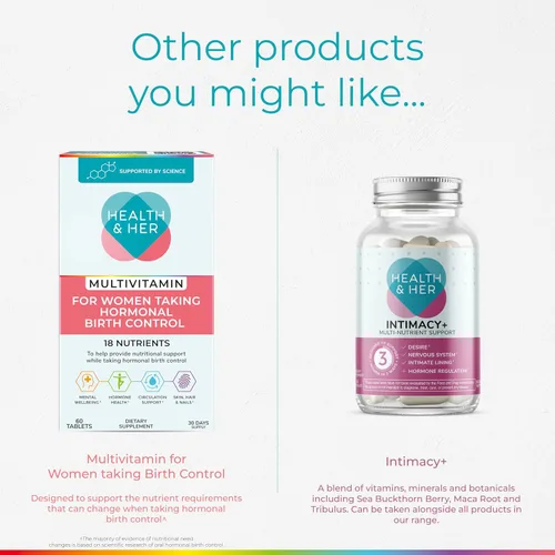Miniatura 7 de Health & Her Multivitamínico para mujeres con ciclos naturales mensuales - Suplementos para mujeres - Apoyo nutricional y bienestar para el ciclo