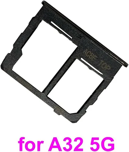 Miniatura 2 de Bandeja de tarjeta SIM individual Reemplazo del soporte de ranura SD para Samsung Galaxy A32 5G SM-A326U A326U1 S326DL A326W (negro)