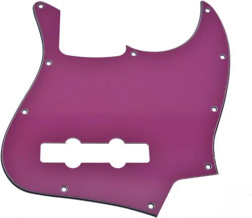 Miniatura 22 de KAISH 4 String J Bass Style Pickguard Bass Pick Guard Scratch Plate para USA/México Jazz J Bass Negro/Blanco Grid
